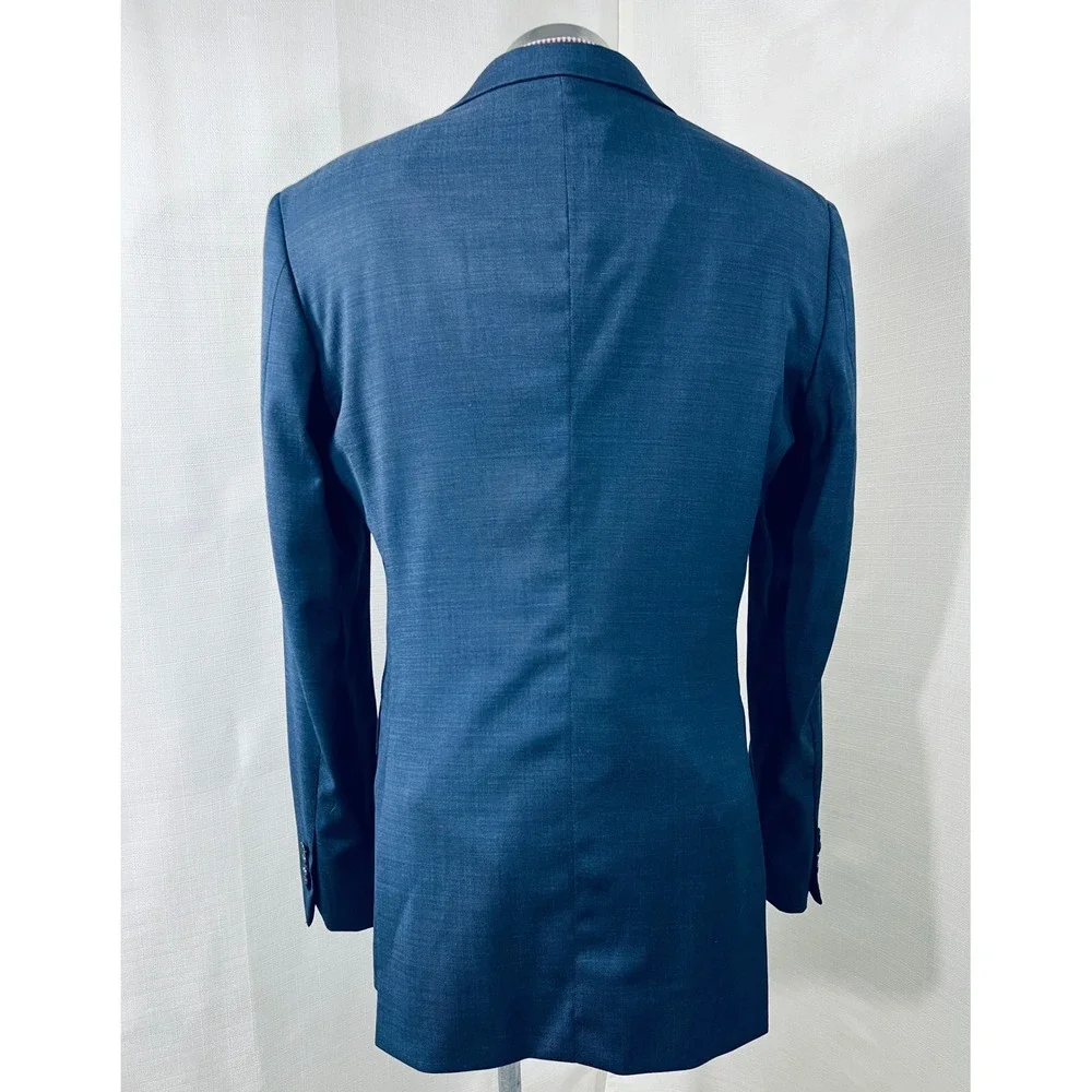 Jos A Bank 1905 Slim Fit Blue Wool Blend Blazer Sport Coat 40 Long brrr Comfort